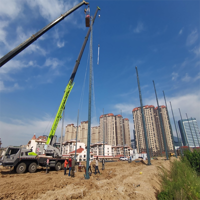 练习场立柱加工吊装